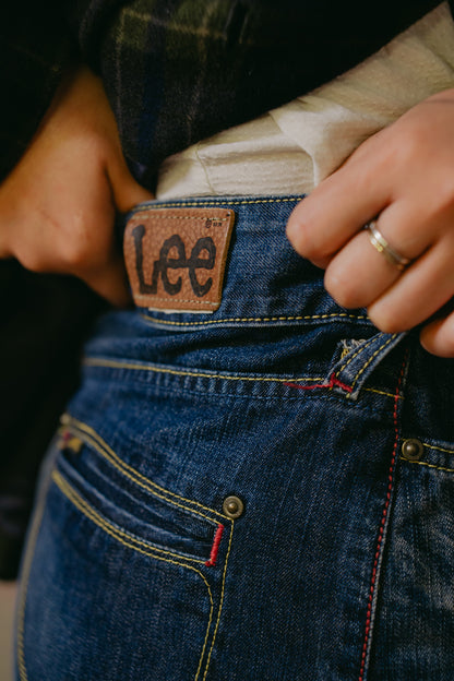 Lee Mid-Wash Denim Skirt - Size S/M UK 8/10