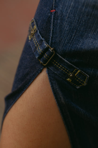 Lee Mid-Wash Denim Skirt - Size S/M UK 8/10