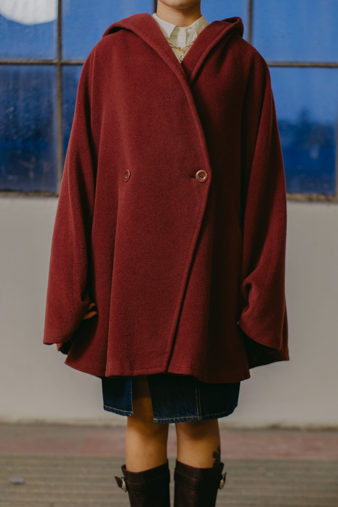 Marella Wool Cape Unique Size