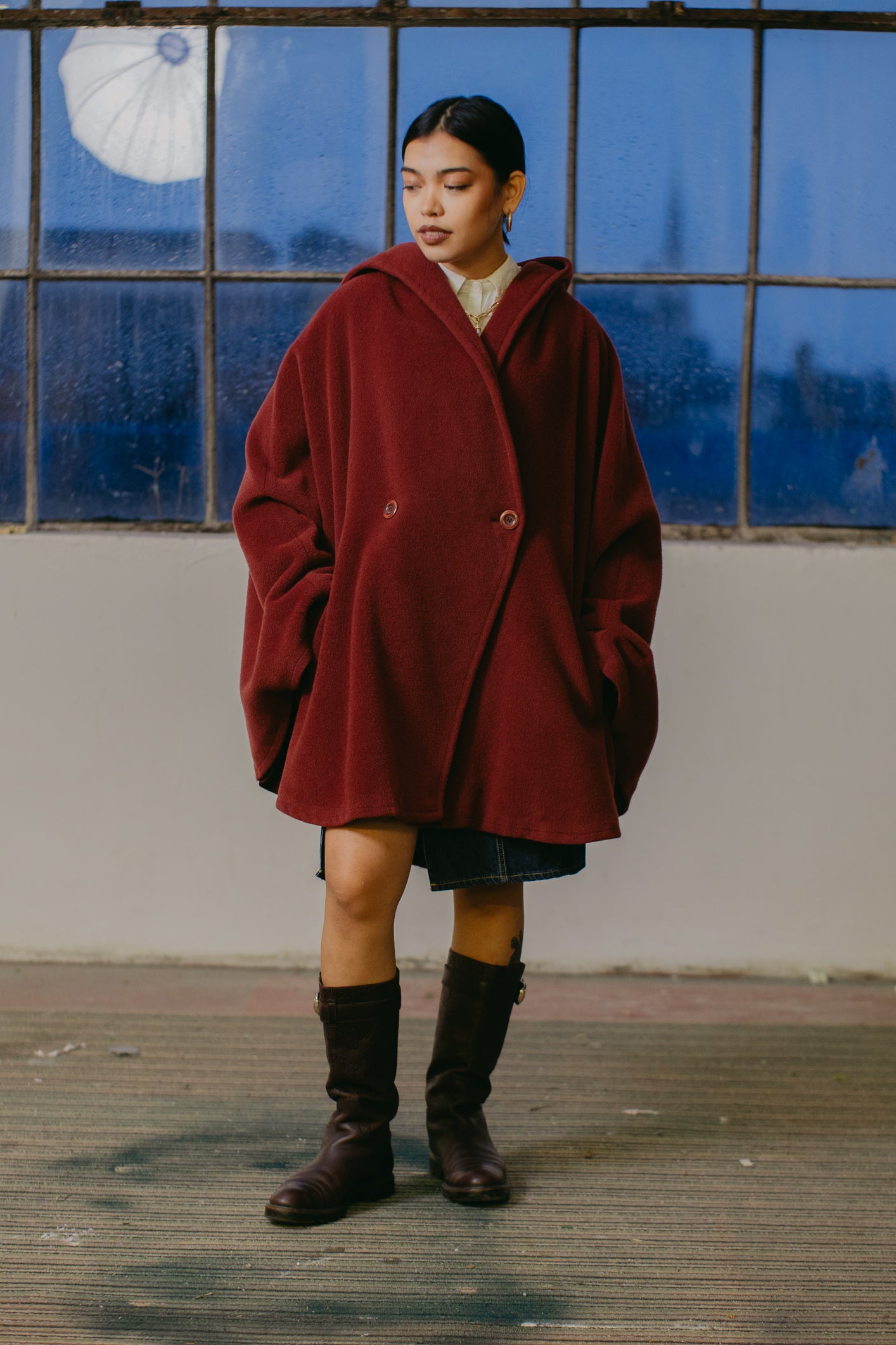 Marella Wool Cape Unique Size