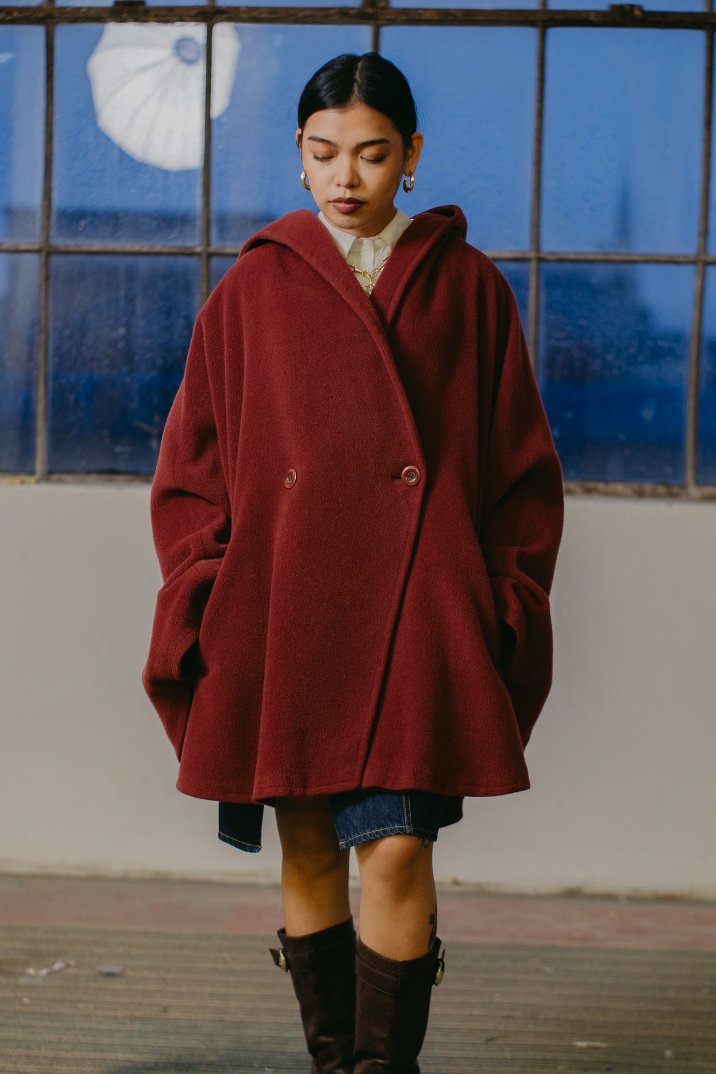 Marella Wool Cape Unique Size