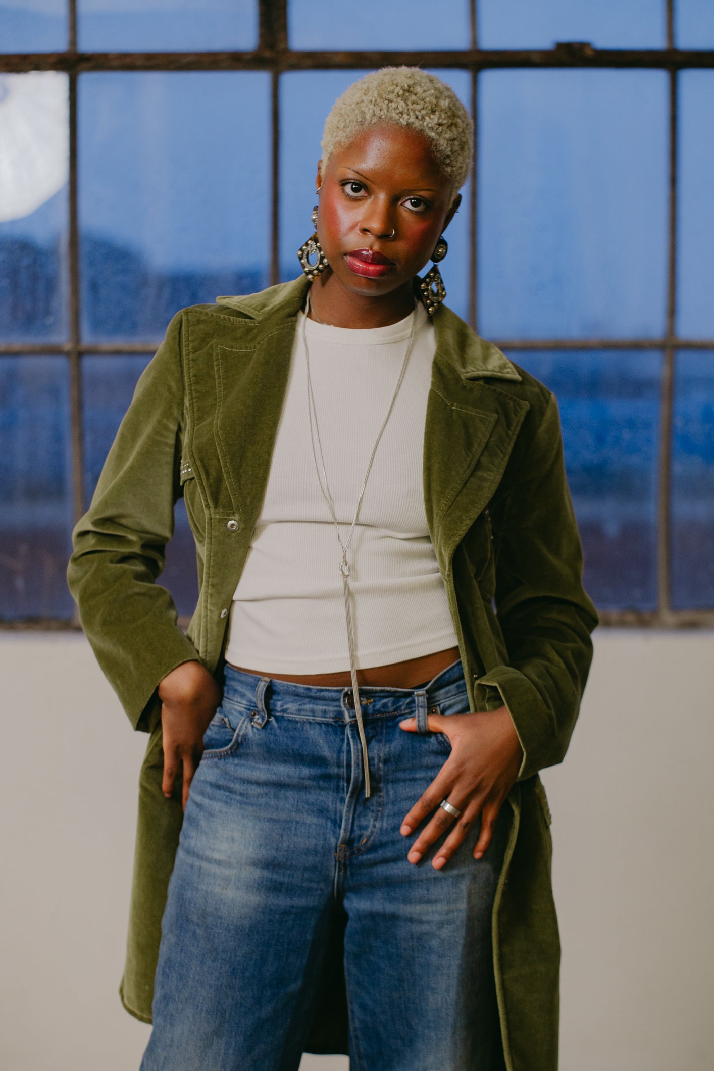 Versus by Versace Velvet Jacket in Pistachio Green - Size L UK 12