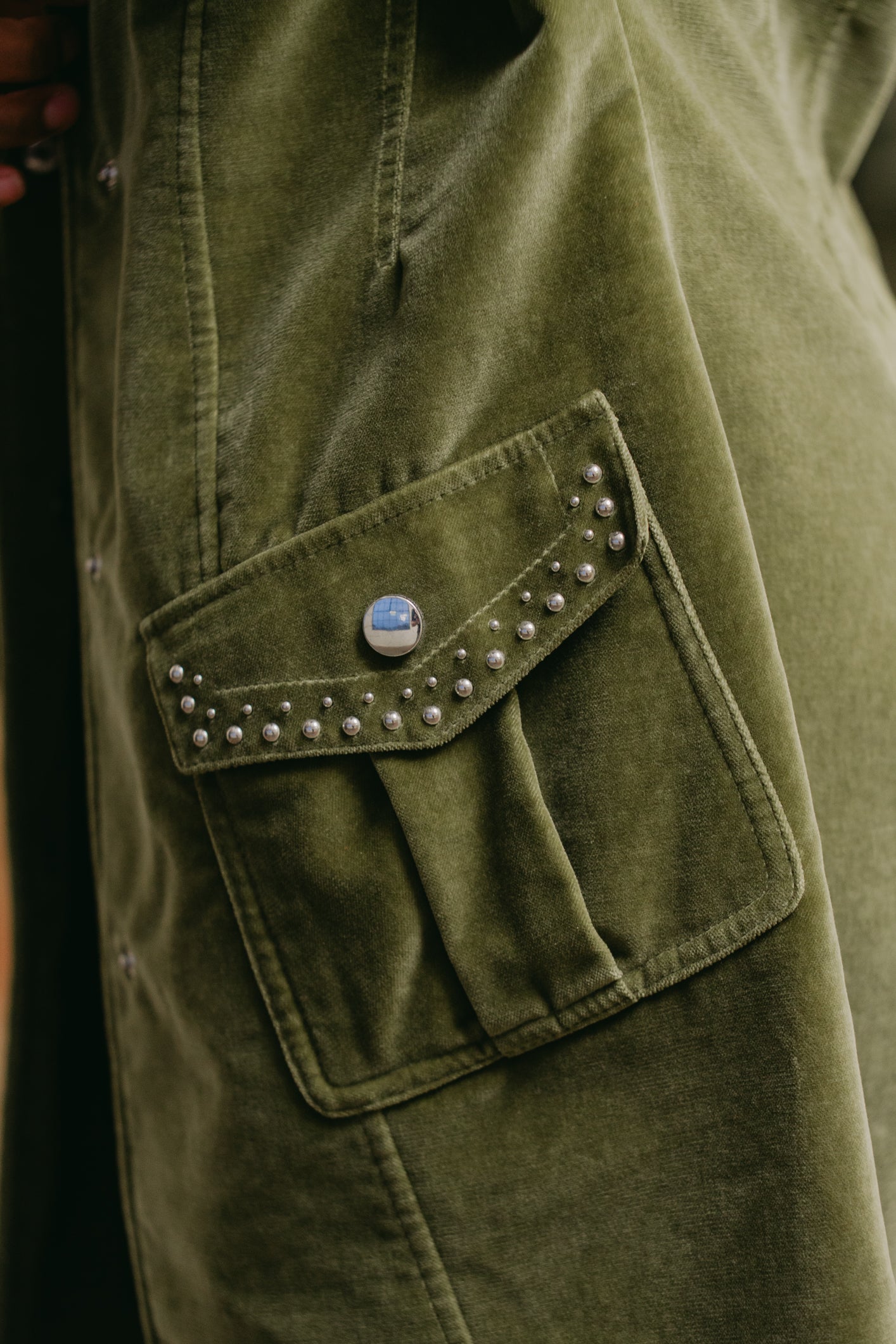 Versus by Versace Velvet Jacket in Pistachio Green