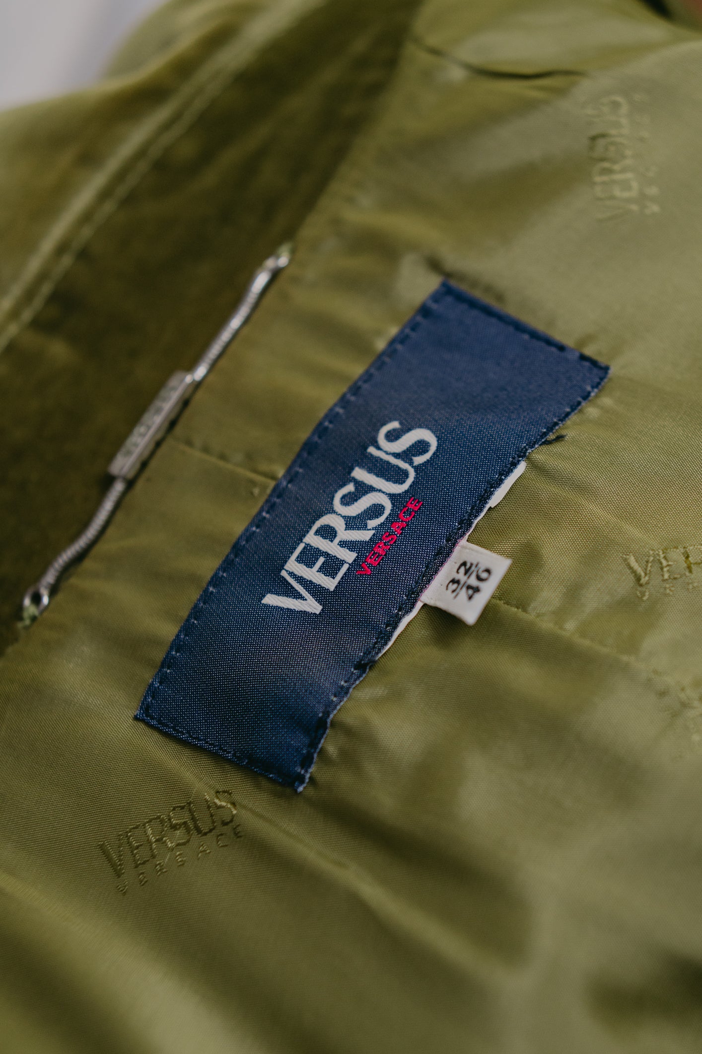 Versus by Versace Velvet Jacket in Pistachio Green
