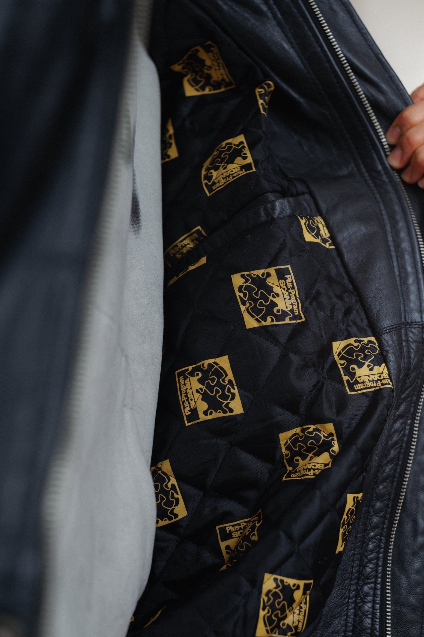 Navy Bomber Genuine Leather