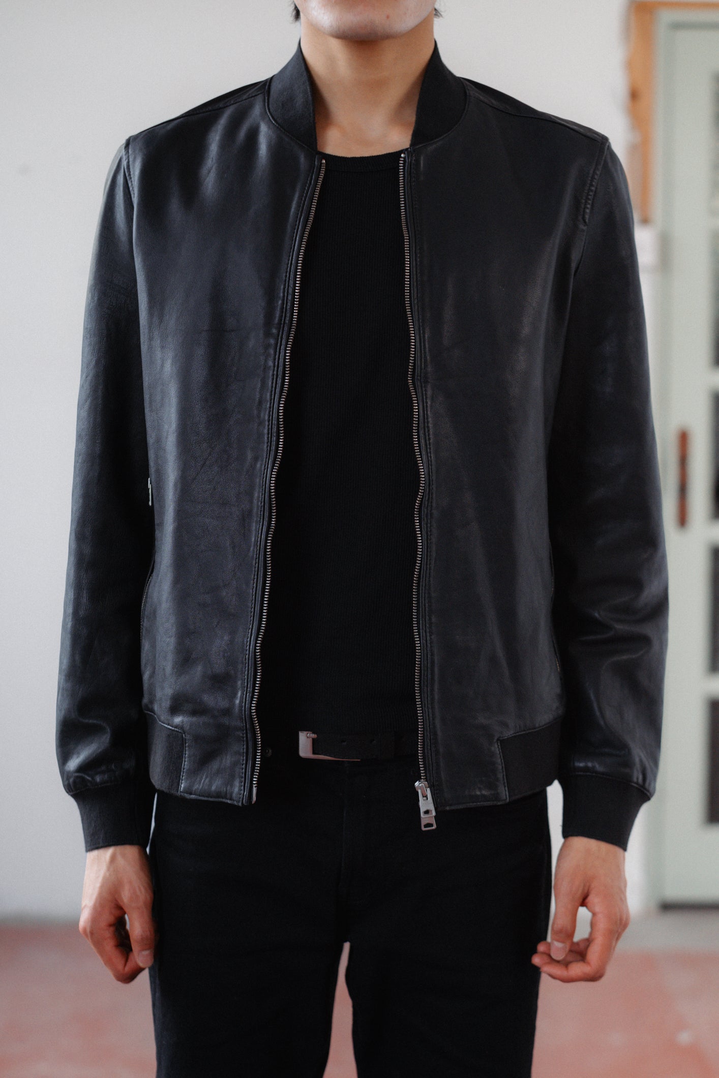 AllSaints Leather Bomber