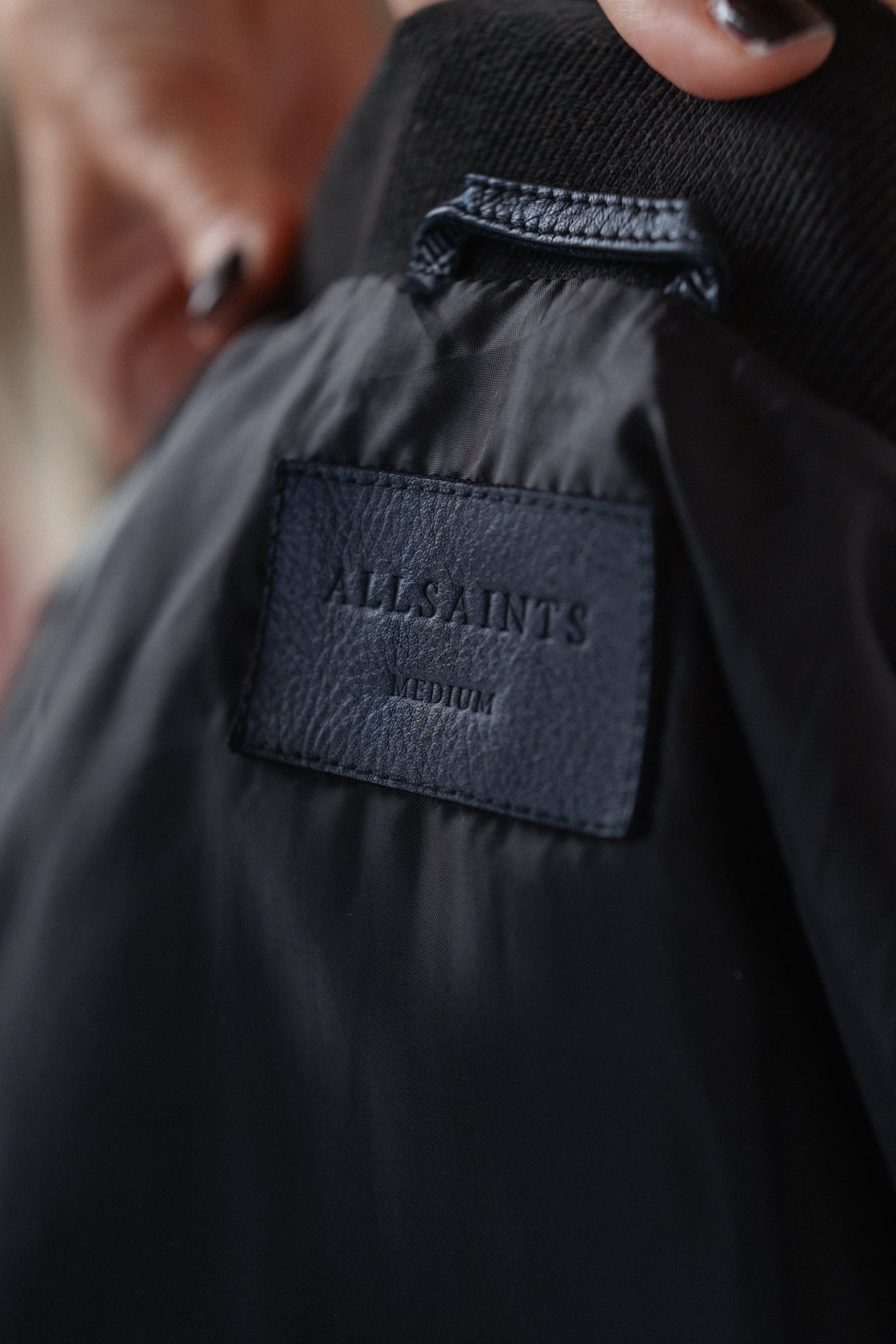 AllSaints Leather Bomber
