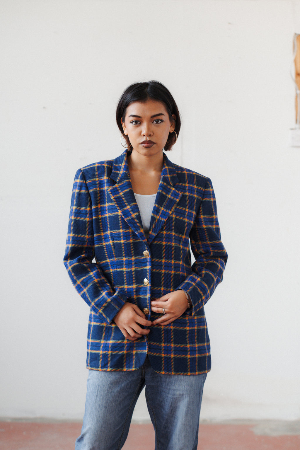 Vintage Iceberg Checked Wool Blazer