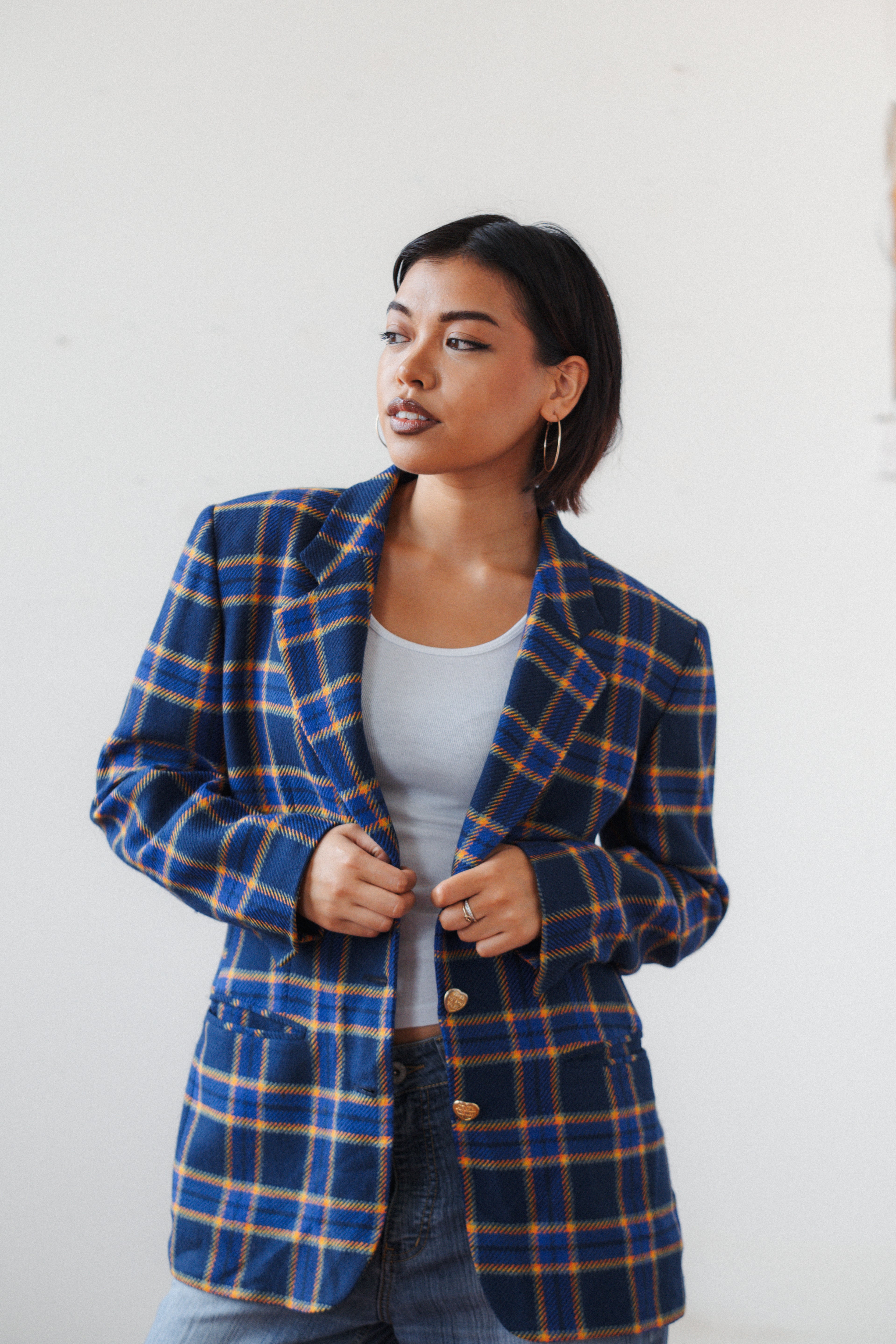 Vintage Iceberg Checked Wool Blazer