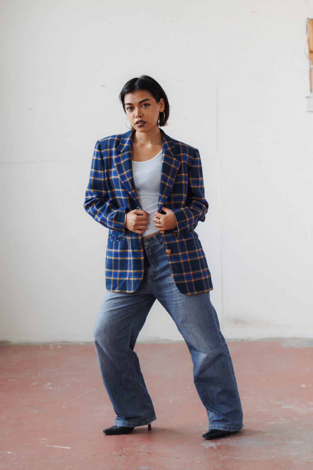 Vintage Iceberg Checked Wool Blazer