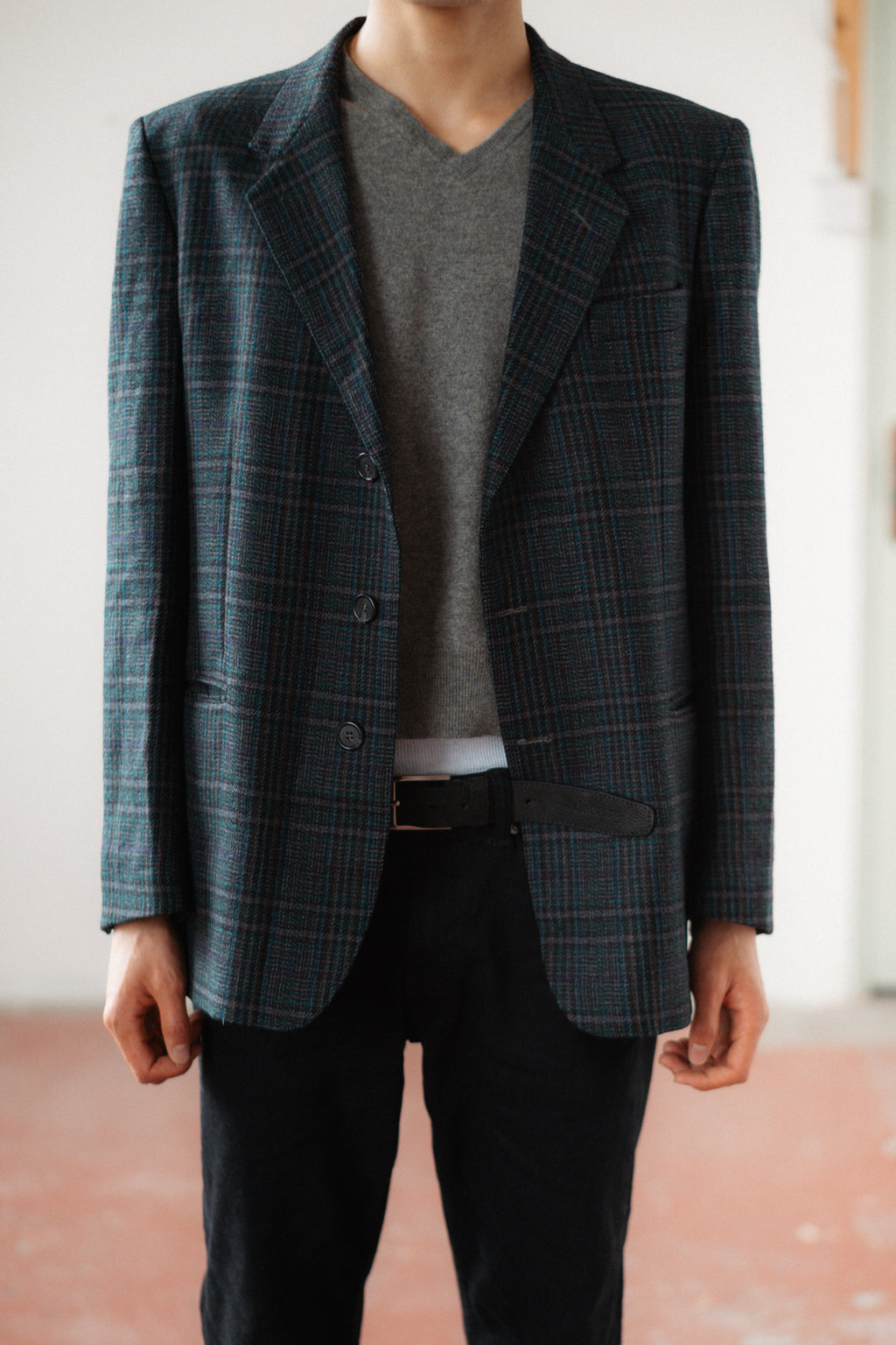Oaks by Ferré Checked Wool Blazer