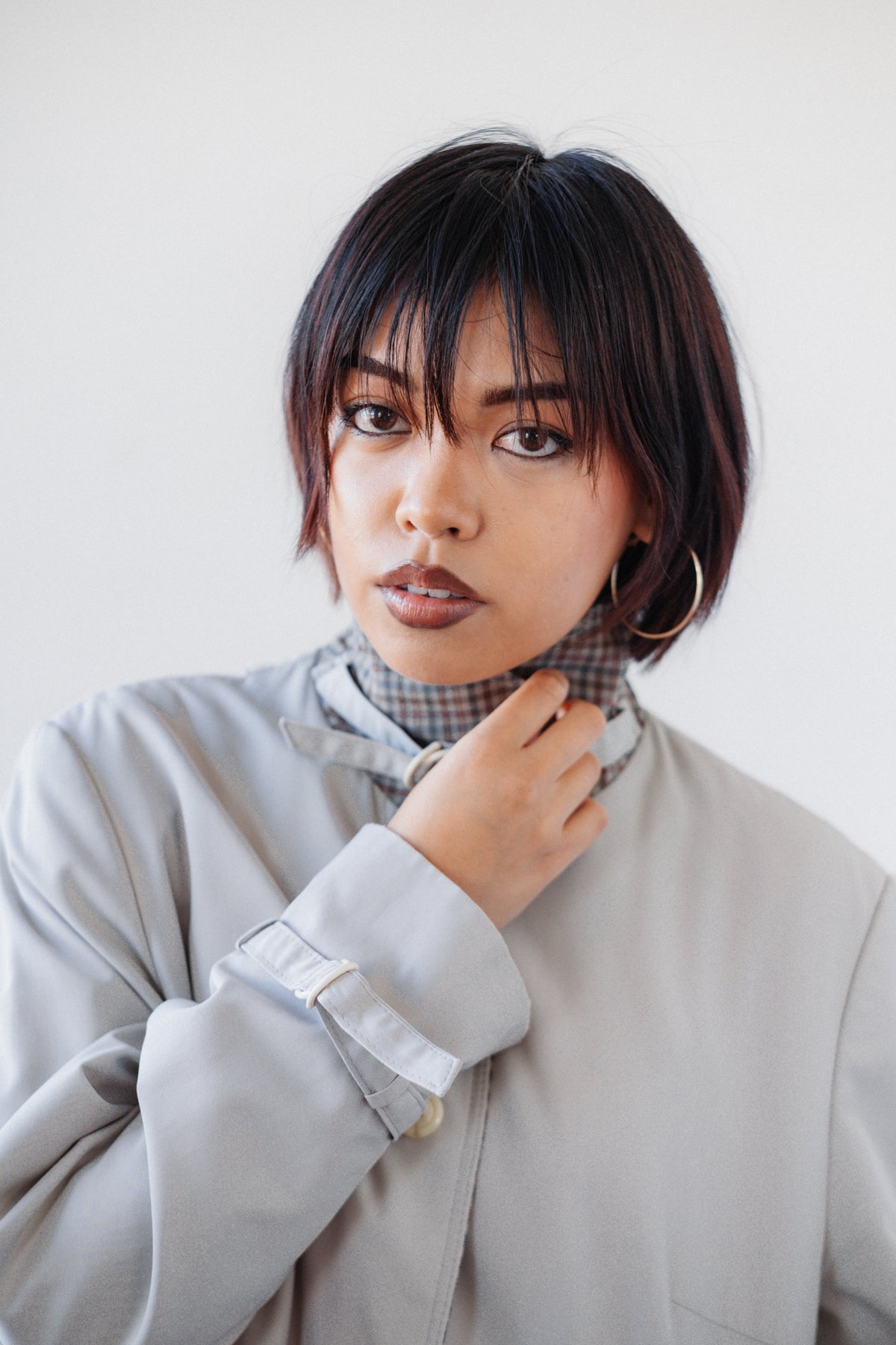 Stone Grey Waterproof Trench Coat