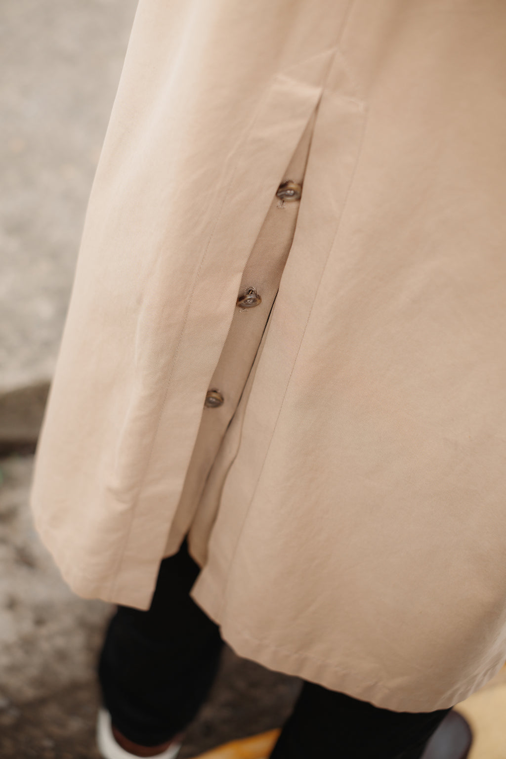 Beige Maxi Trench coat