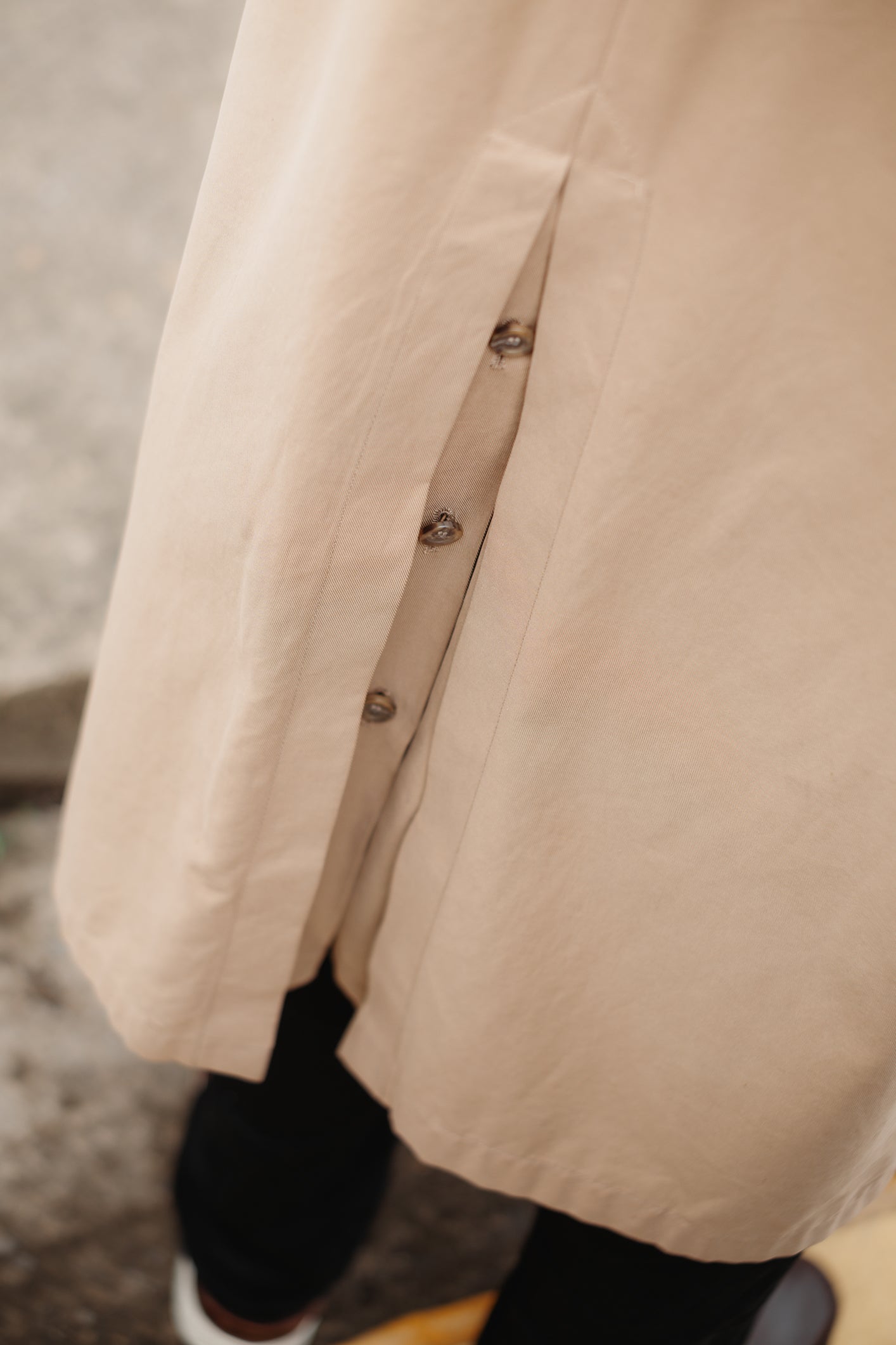 Beige Maxi Trench coat
