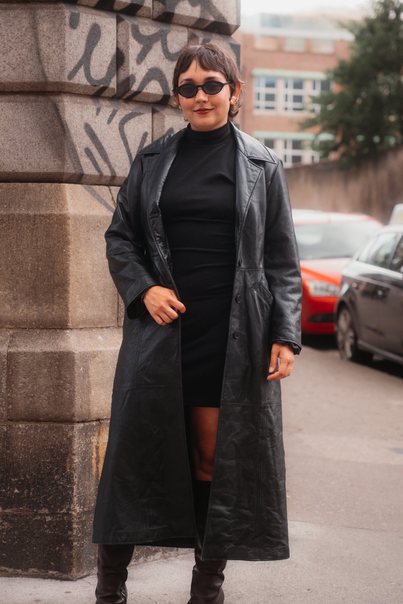 Maxi Leather Trench Coat