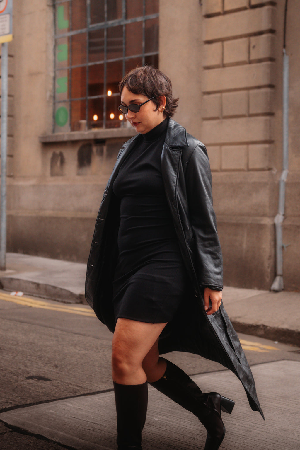 Maxi Leather Trench Coat