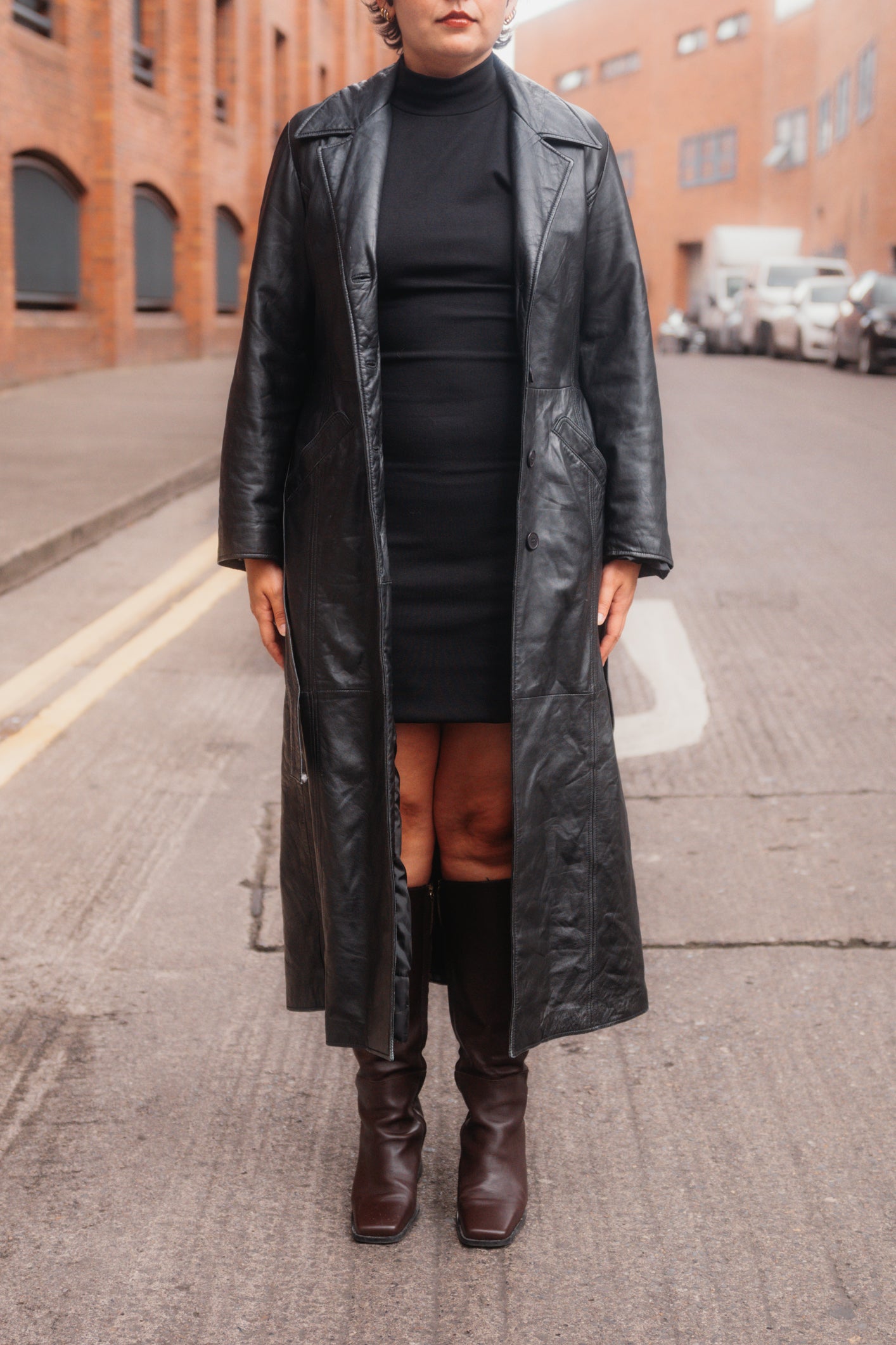 Maxi Leather Trench Coat