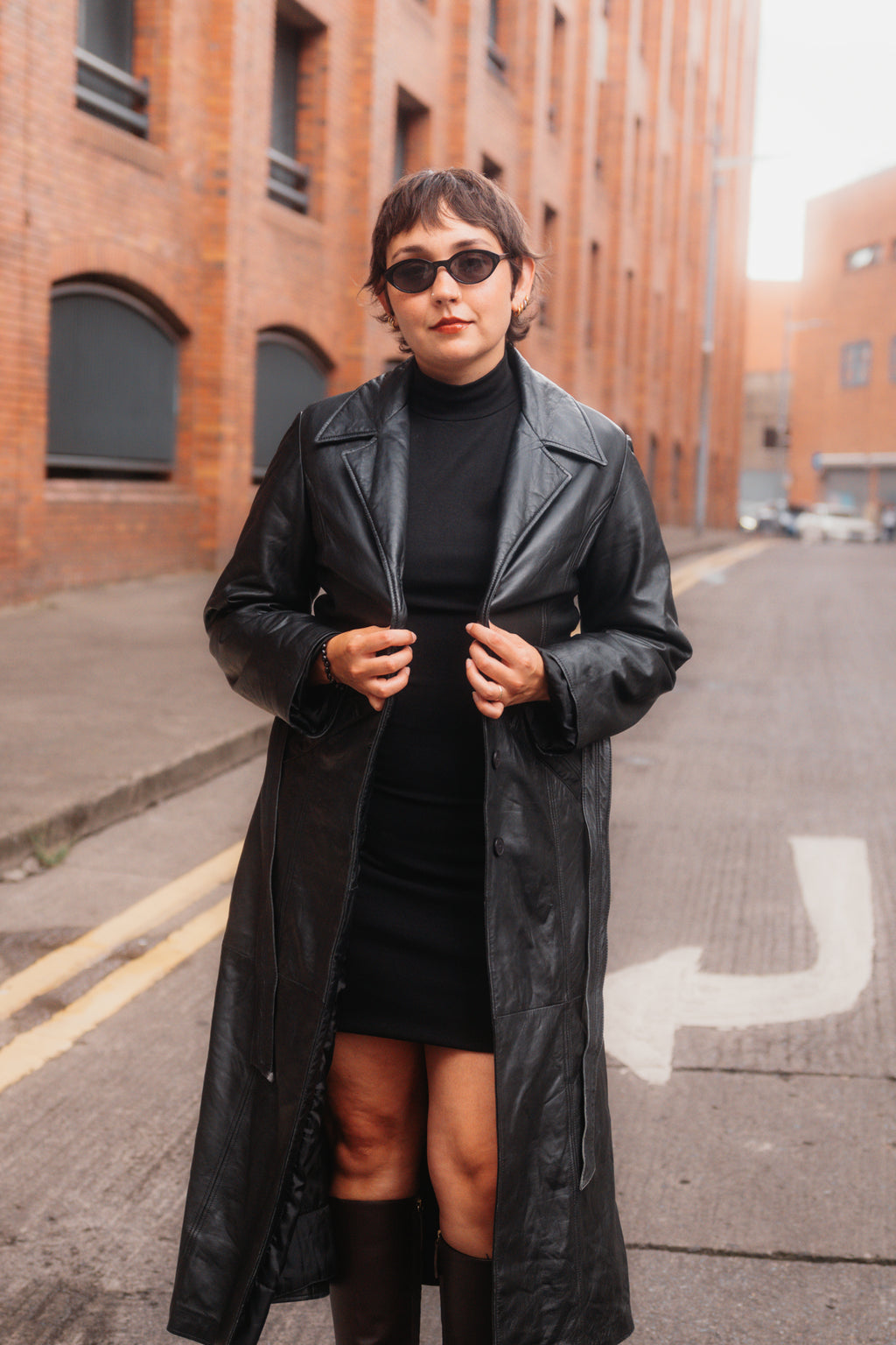 Maxi Leather Trench Coat