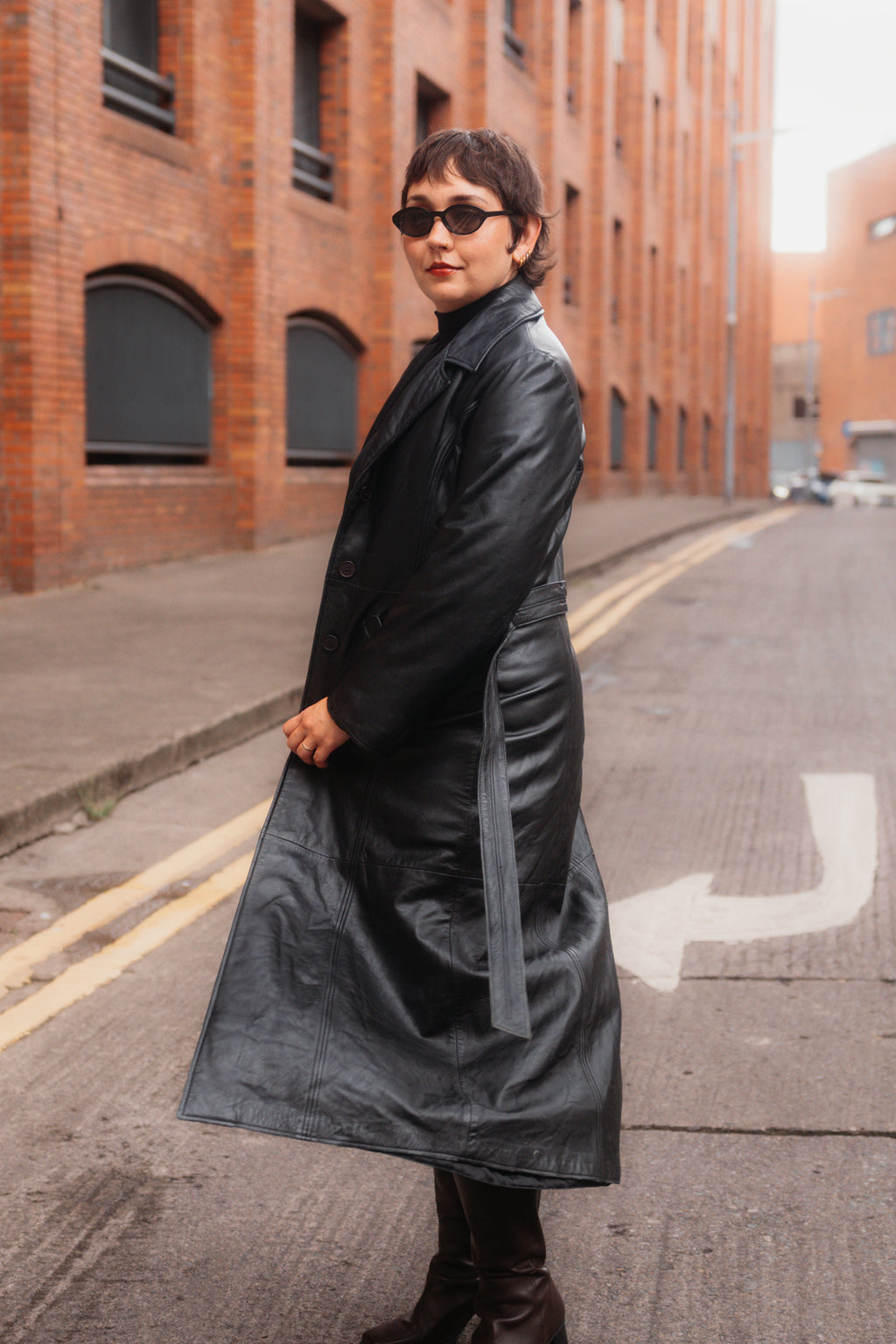 Maxi Leather Trench Coat