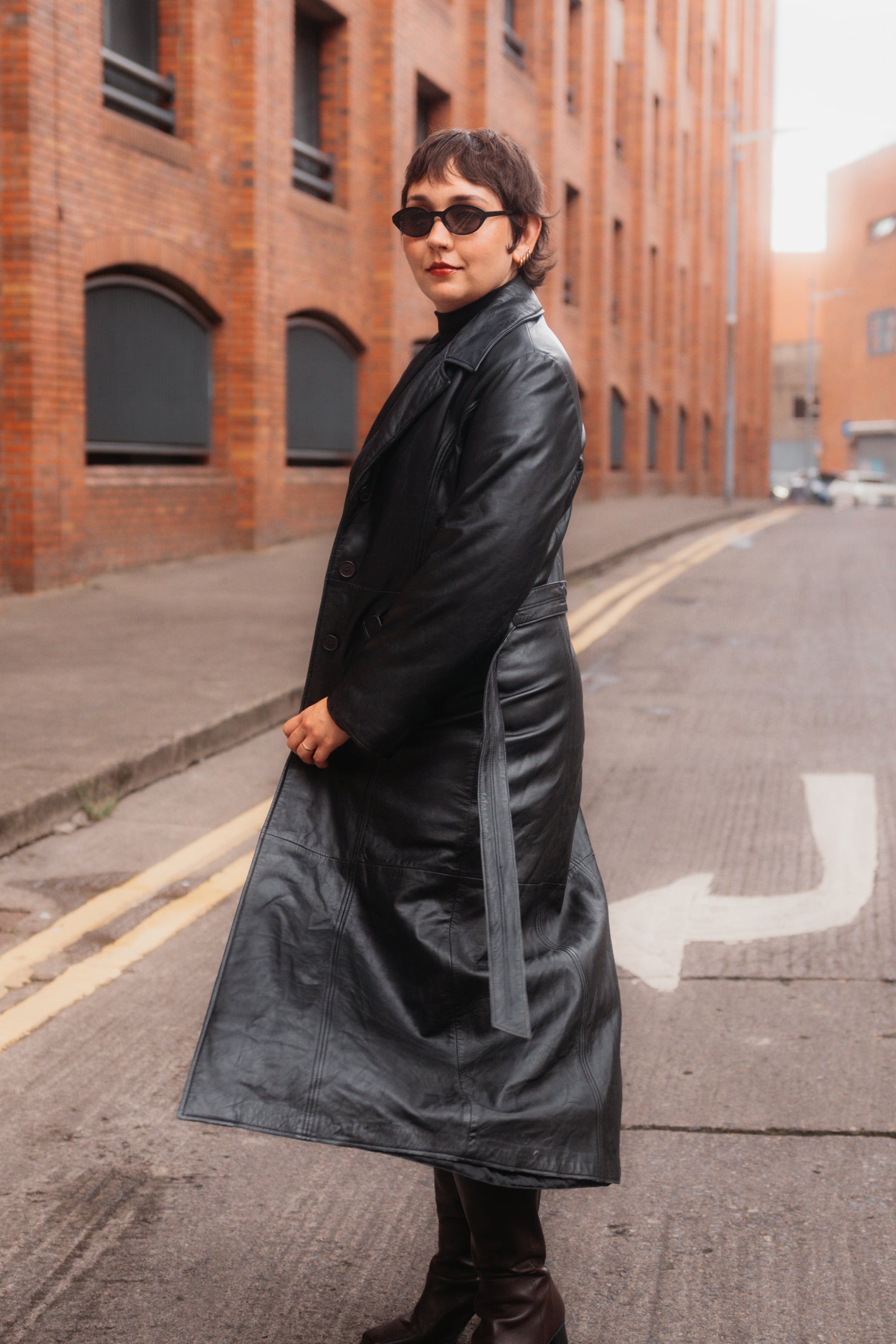 Maxi Leather Trench Coat
