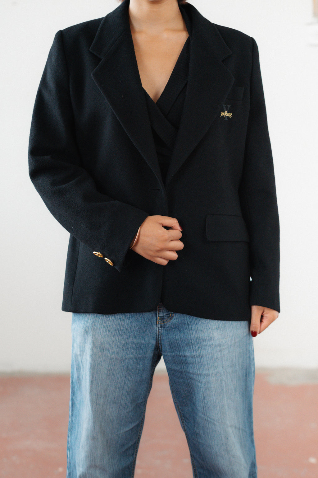 Enrico Coveri Wool Cashmere Blazer