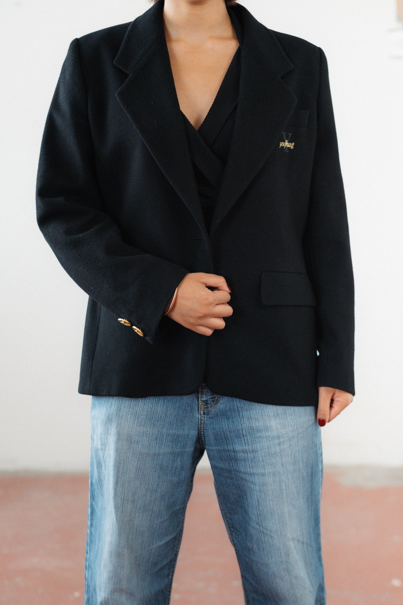 Enrico Coveri Wool Cashmere Blazer