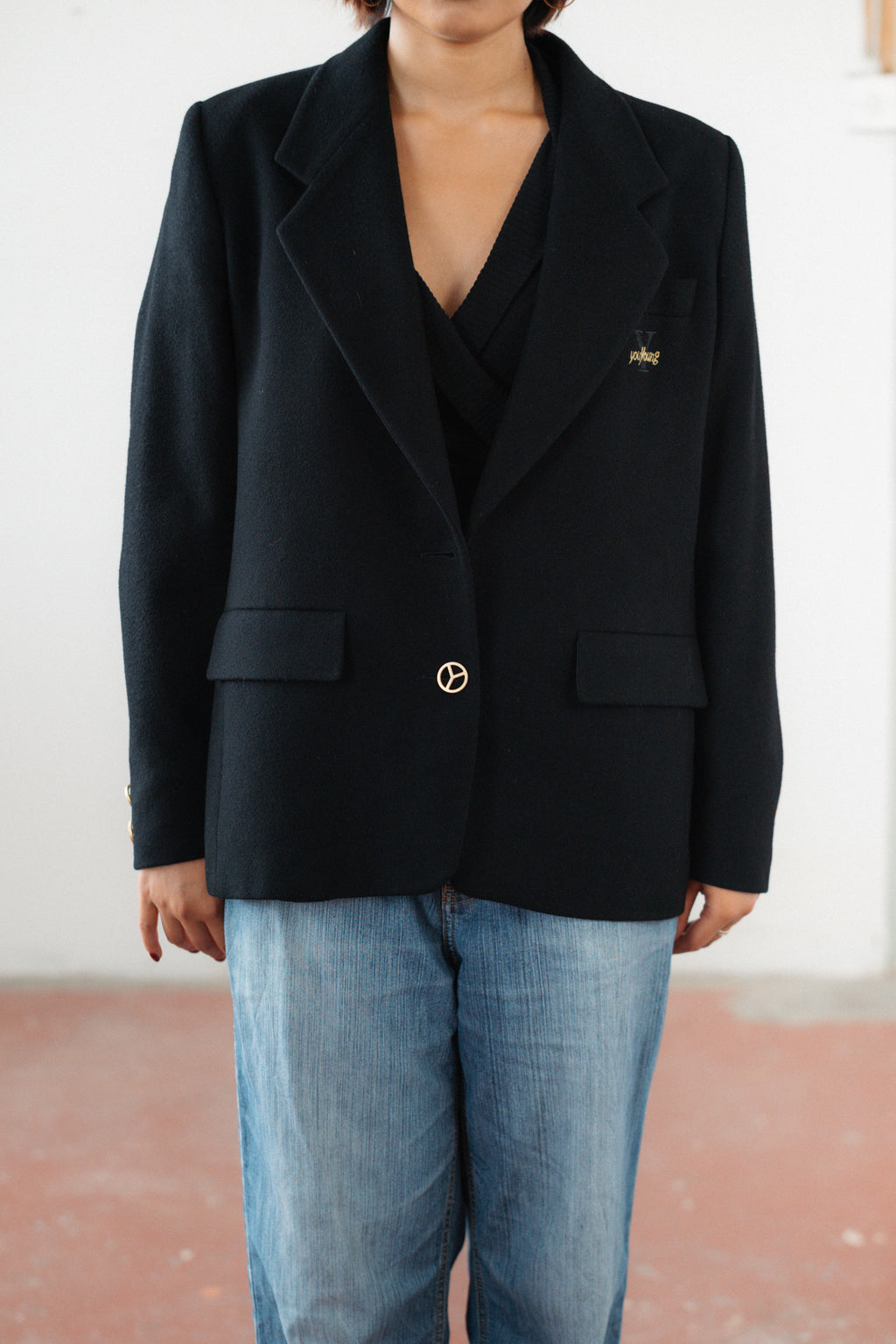 Enrico Coveri Wool Cashmere Blazer