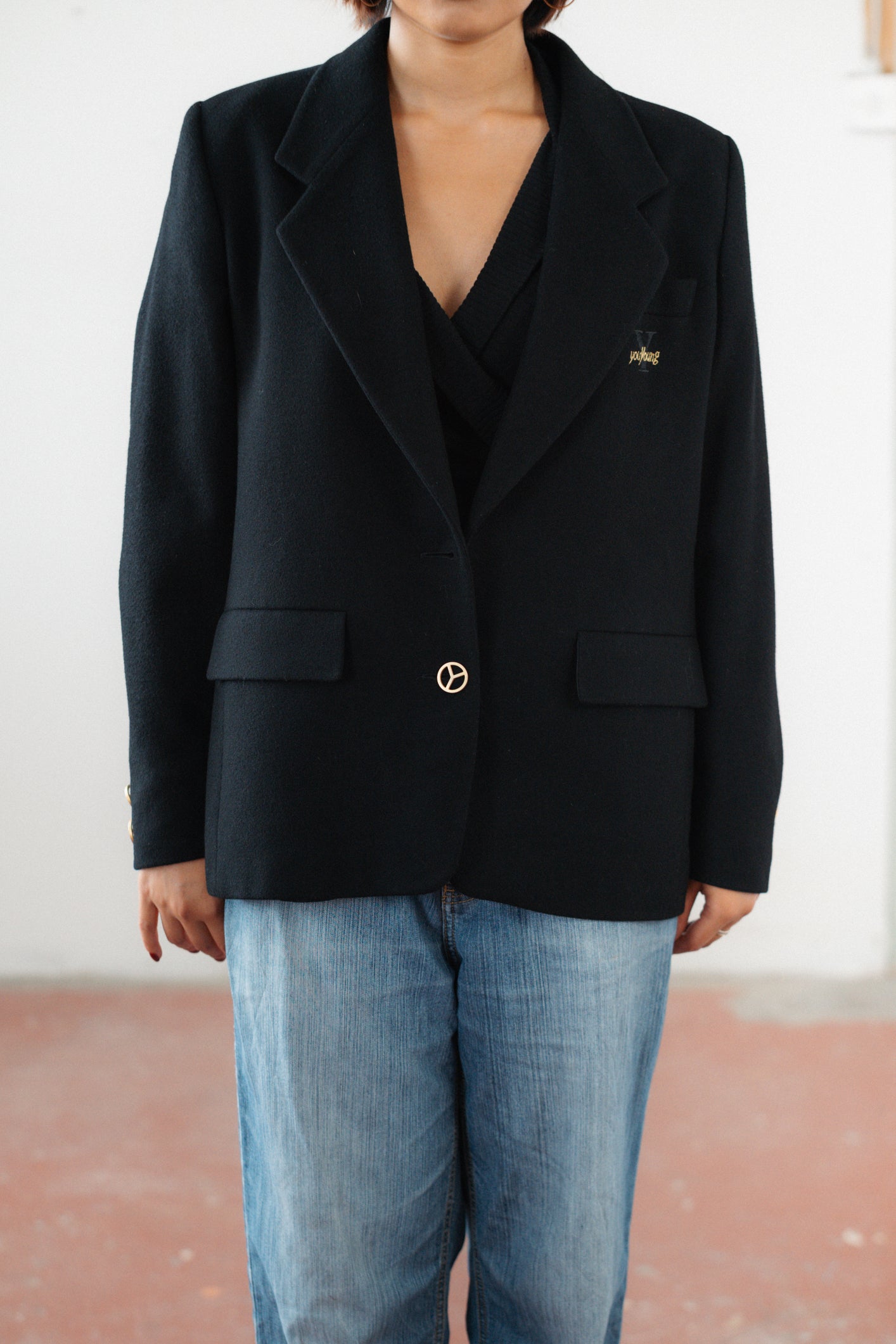 Enrico Coveri Wool Cashmere Blazer