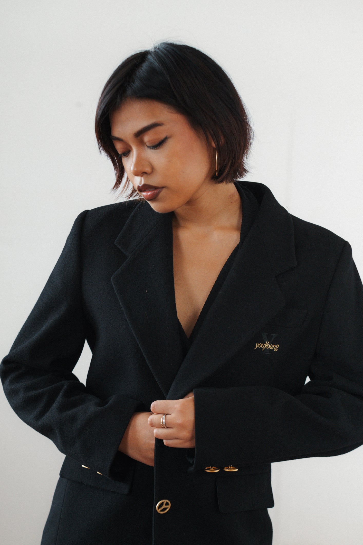 Enrico Coveri Wool Cashmere Blazer