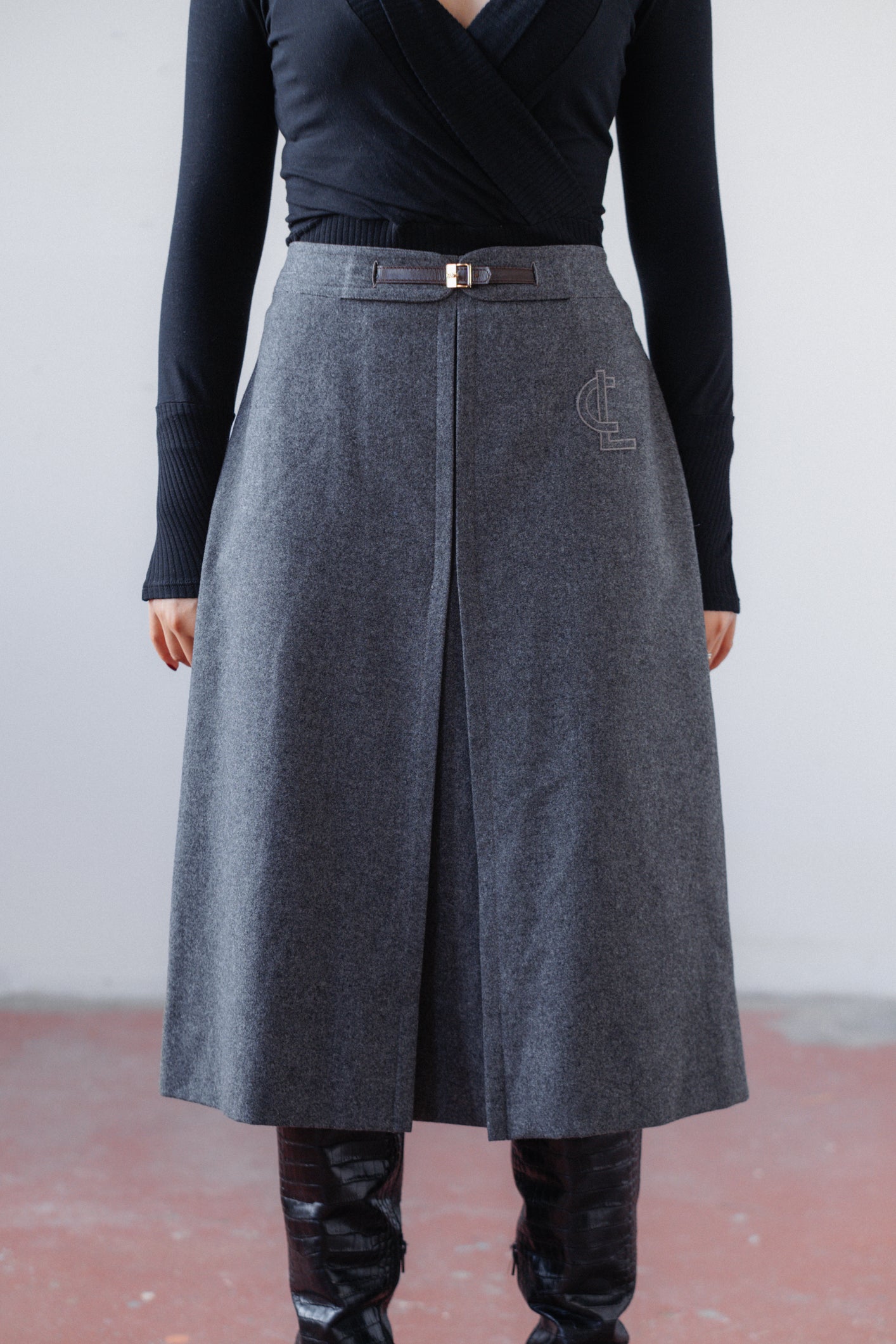 Les Copains Wool Maxi Skirt