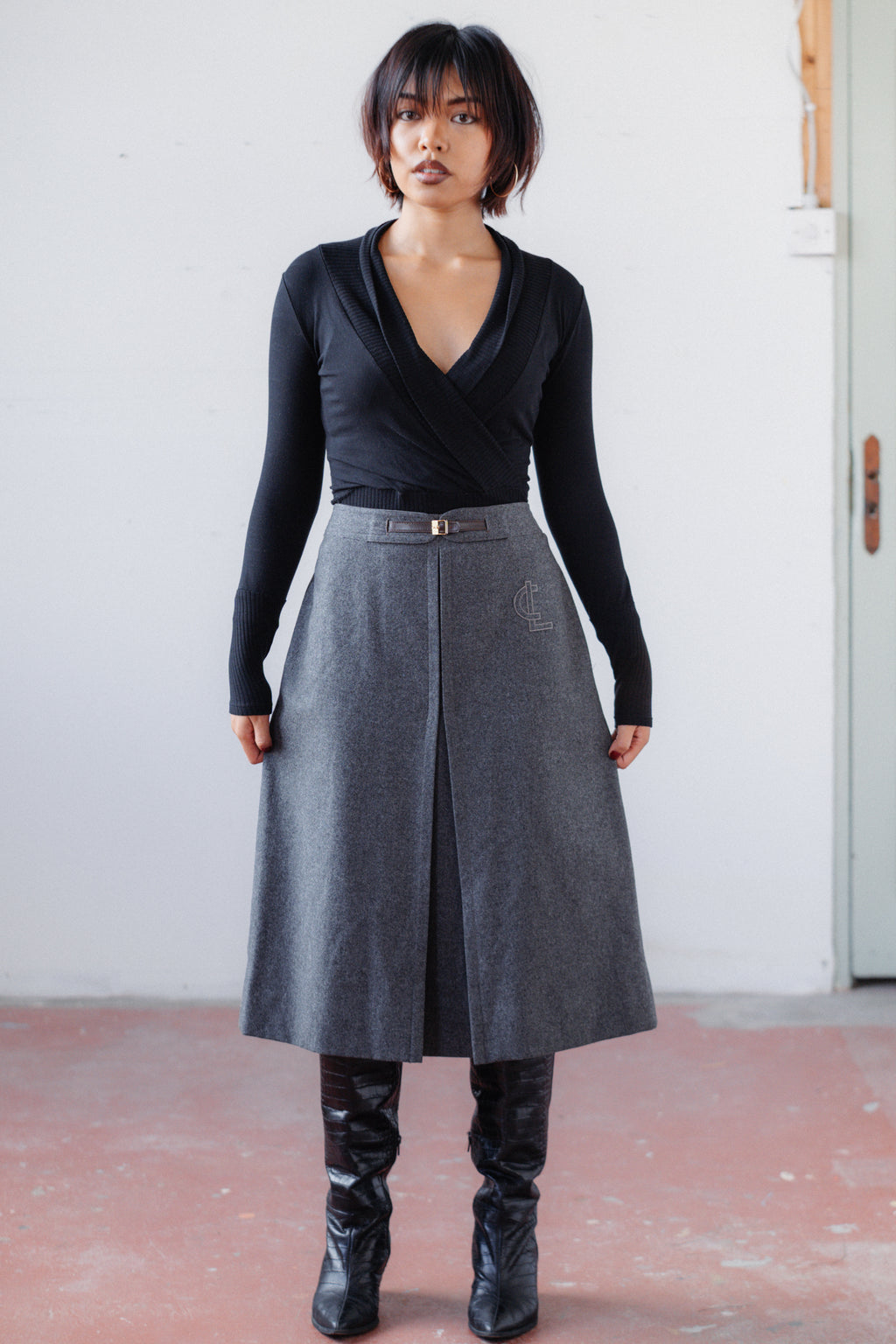 Les Copains Wool Maxi Skirt