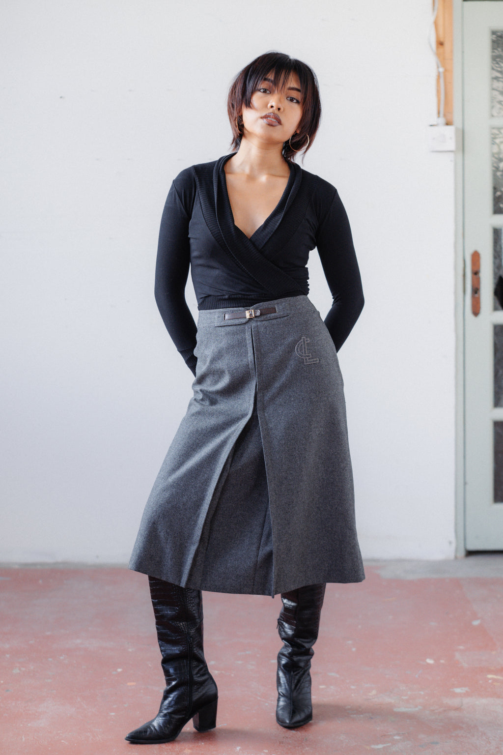 Les Copains Wool Maxi Skirt