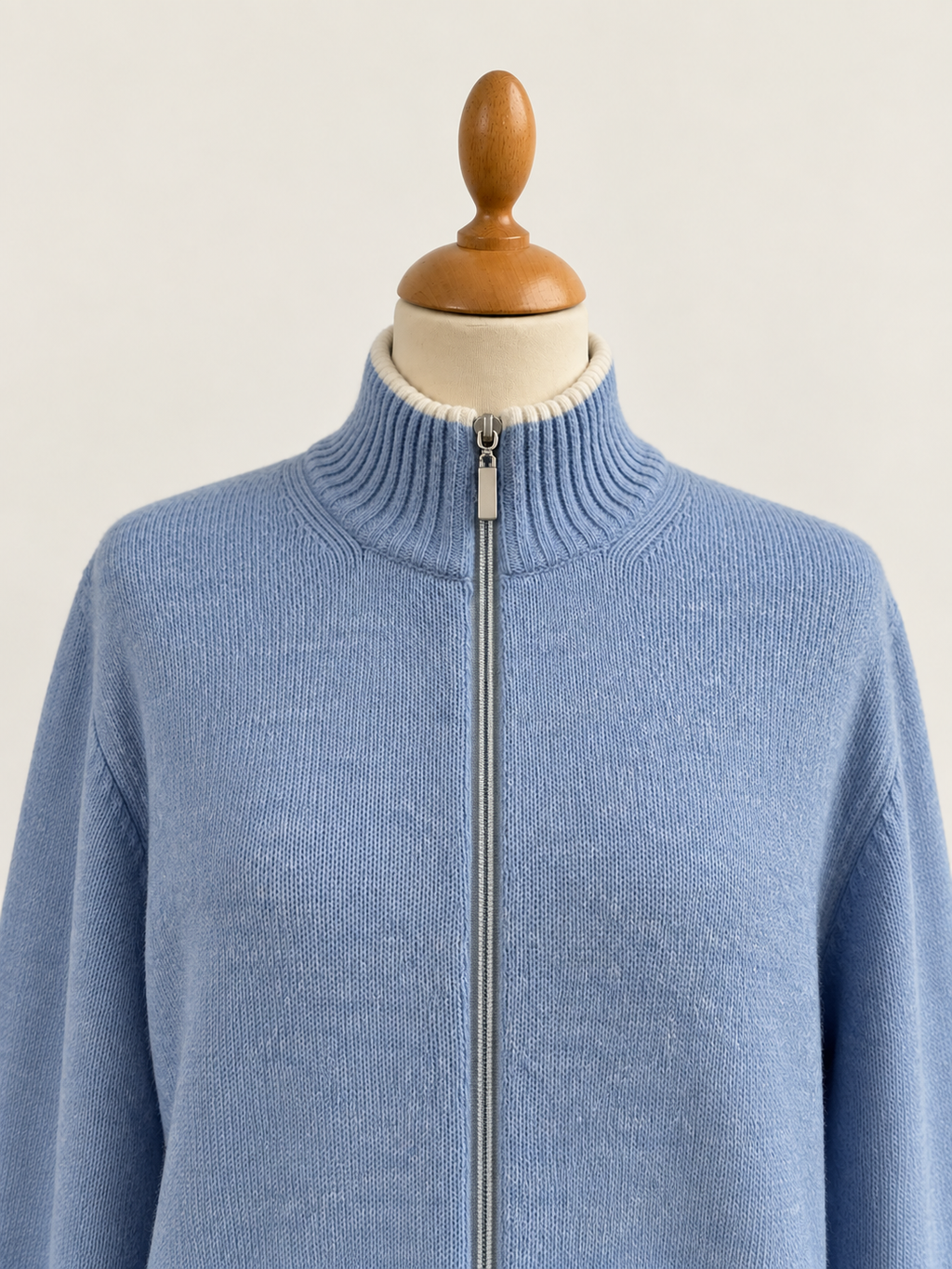 Baby Blue Cardigan Zipped
