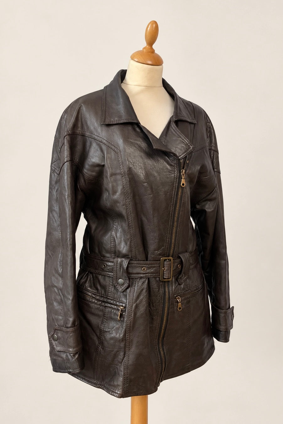 Biker Brown Leather Jacket