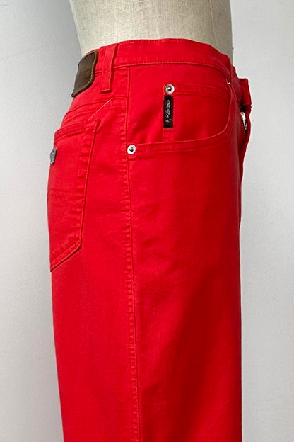 RED ARMANI TROUSERS SIZE 6/8 EU 34/36