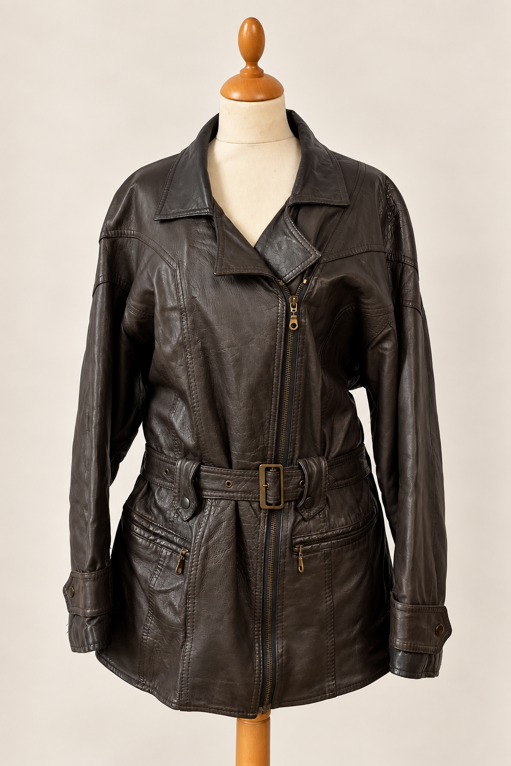 Biker Brown Leather Jacket