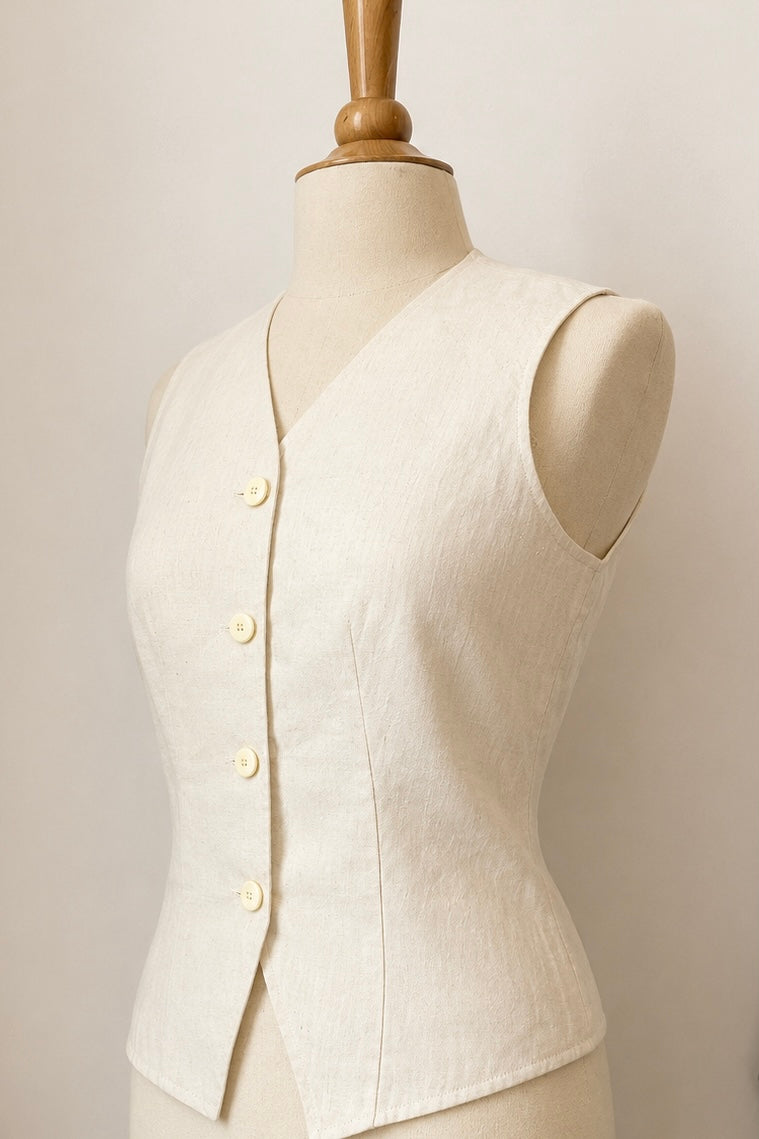 Pure Linen Waistcoat