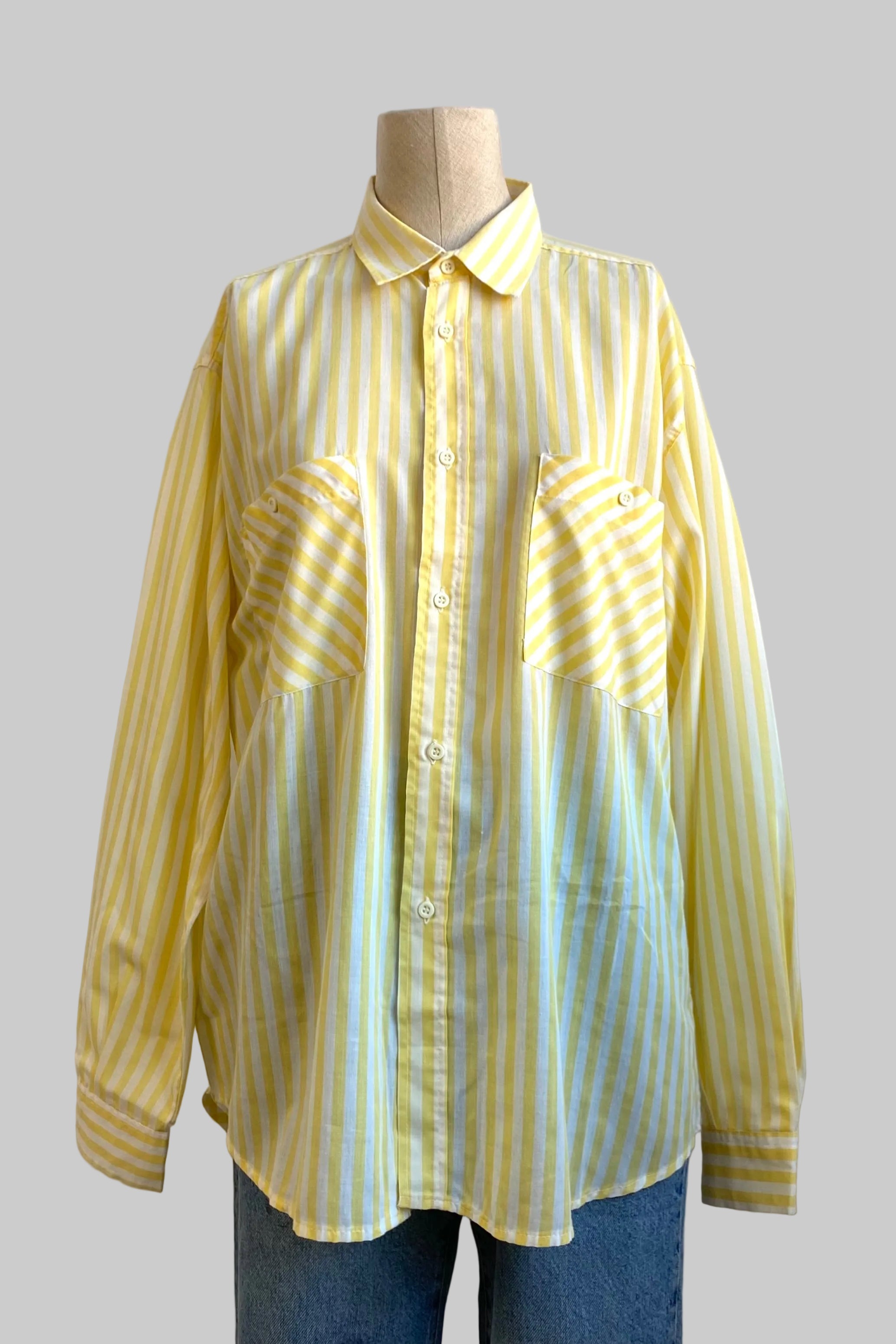Yellow & White Striped Shirt