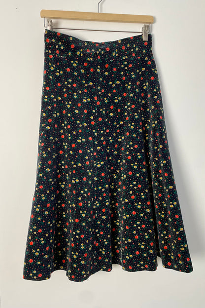 Two-piece set Floral Waistcoat top & A-line skirt SIZE S/M