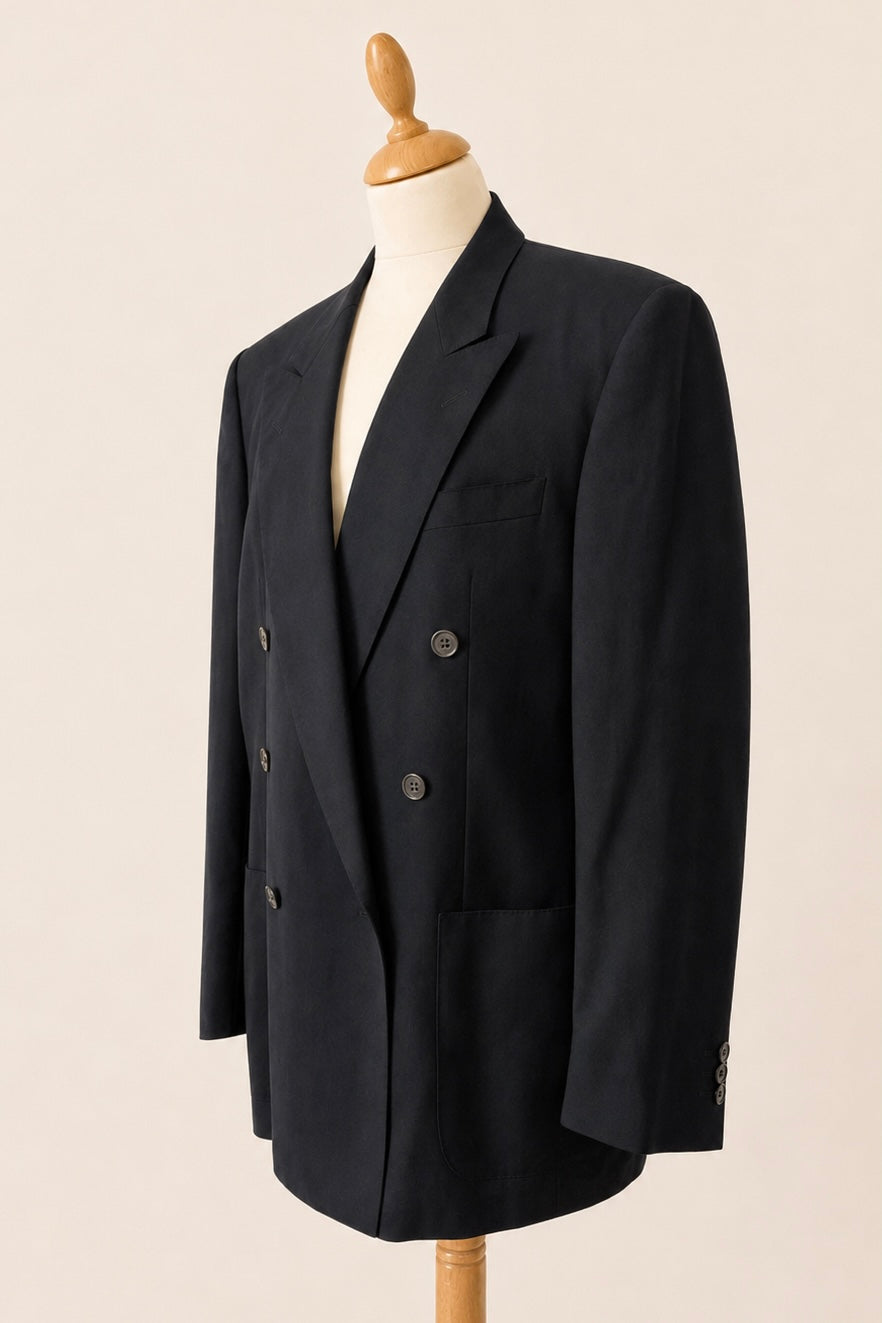 Vintage Lanvin Double-Breasted Wool Blazer