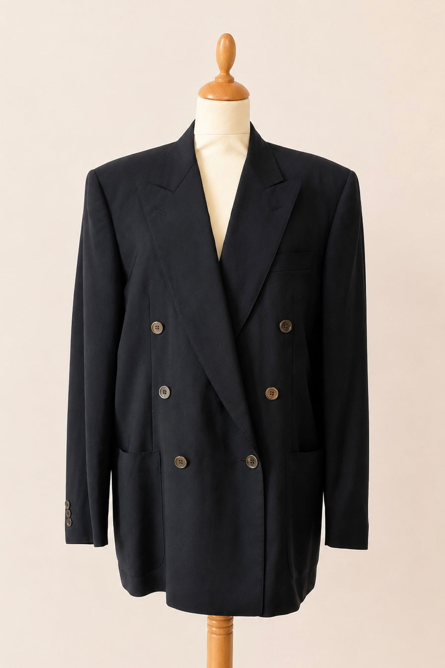 Vintage Lanvin Double-Breasted Wool Blazer