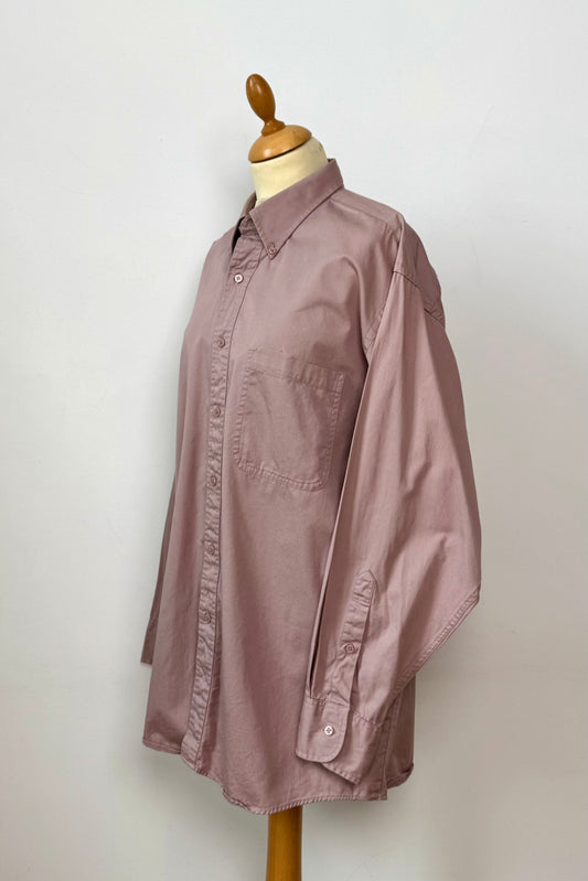 LIGHT PURPLE COTTON SHIRT SIZE L UK 12
