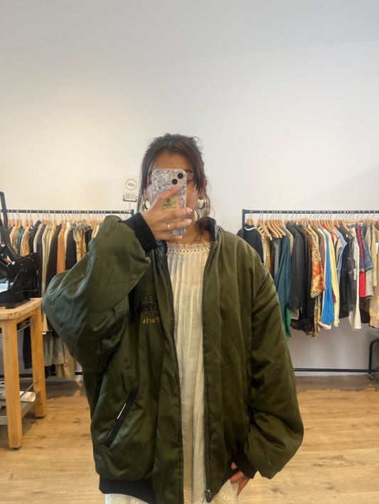 LEATHER BOMBER JACKET