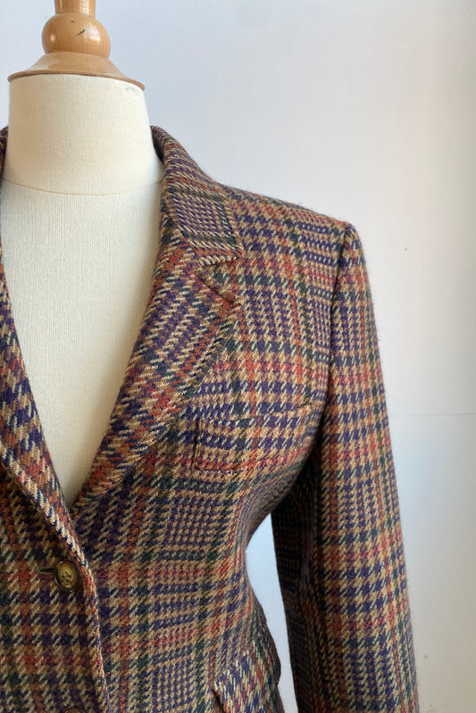 Marella Tweed Cropped Blazer Coat in Size S/M UK 8