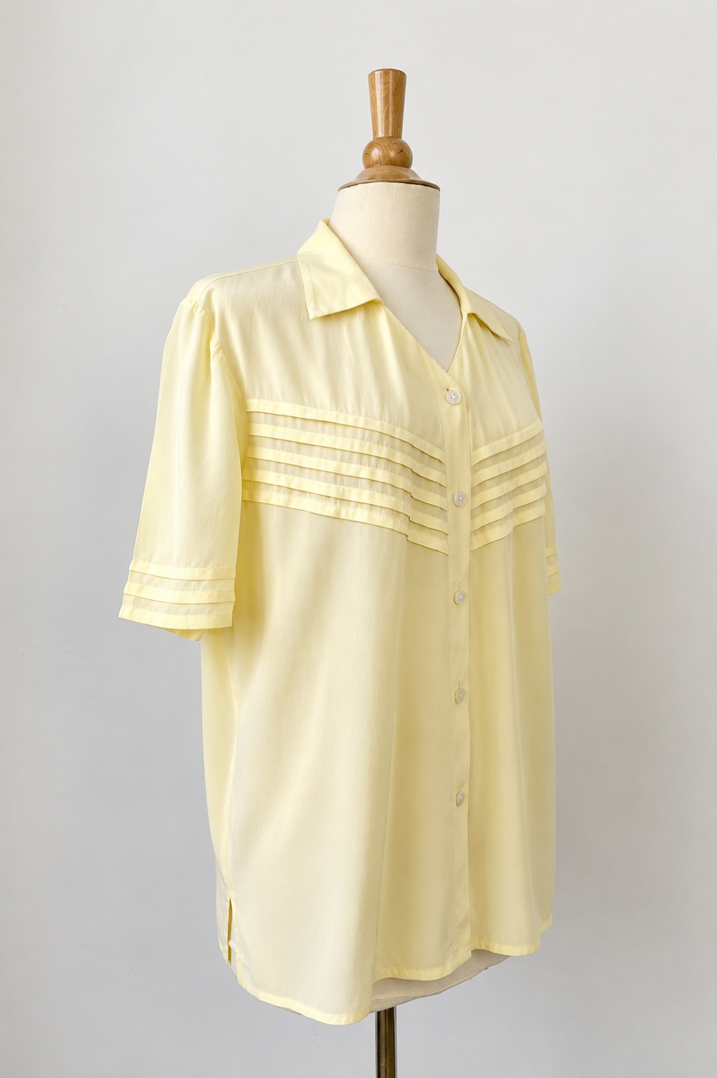 Butter Yellow Silk Shirt