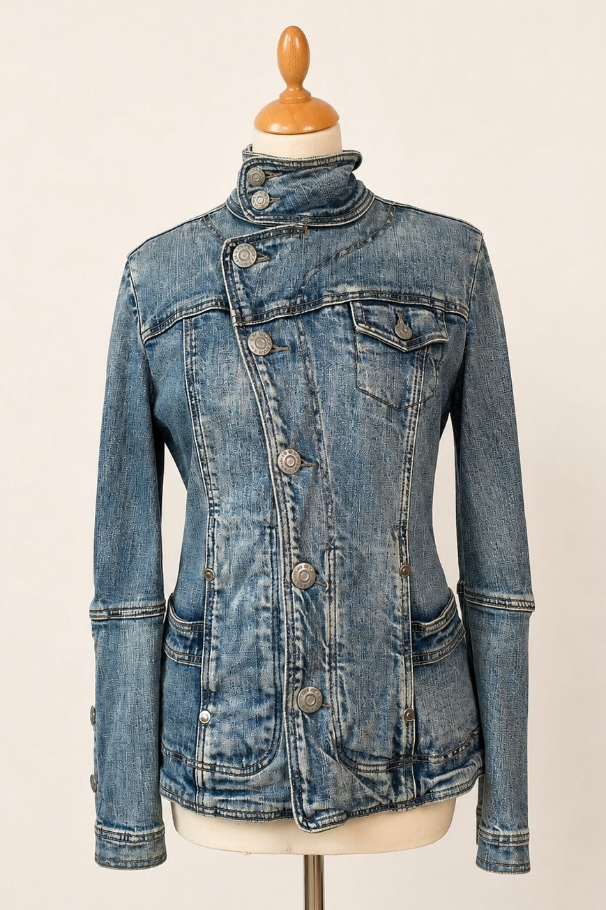 Light-Wash Denim Jacket Vintage Fragomina