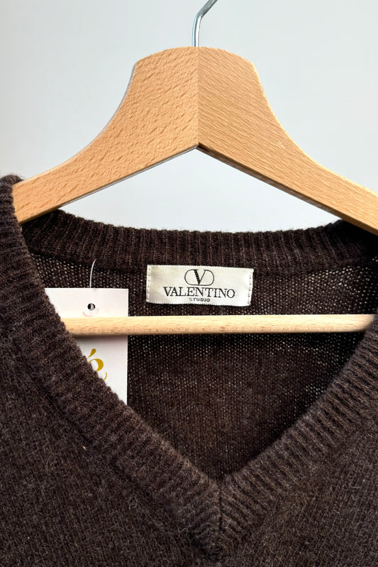 VALENTINO CHOCOLATE JUMPER SIZE L/XL UK 12/14