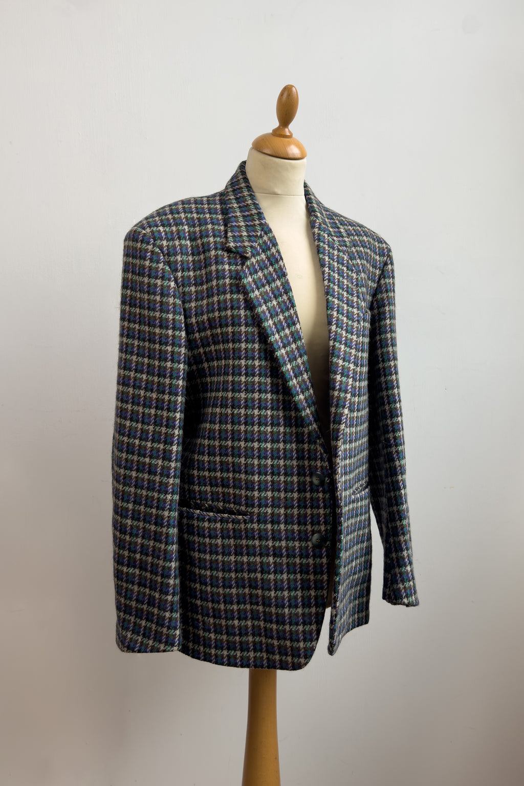Purple-green Checks Blazer
