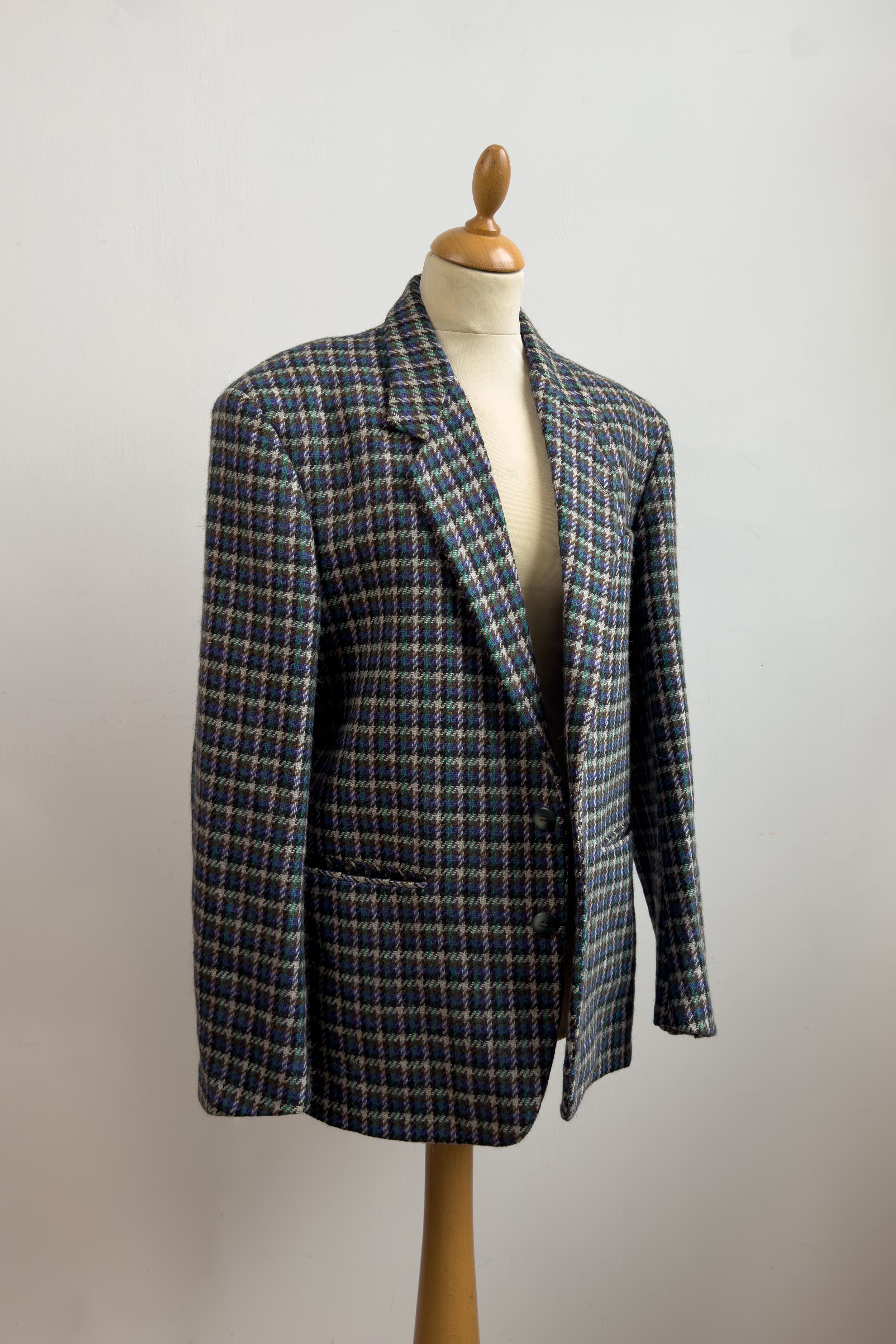 Purple-green Checks Blazer