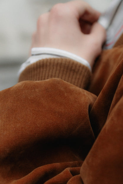 Handmade Velvet Camel Jacket Size L